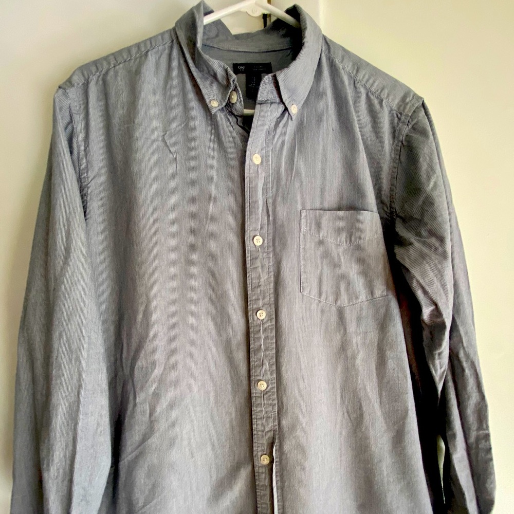 Gap blue striped button down
